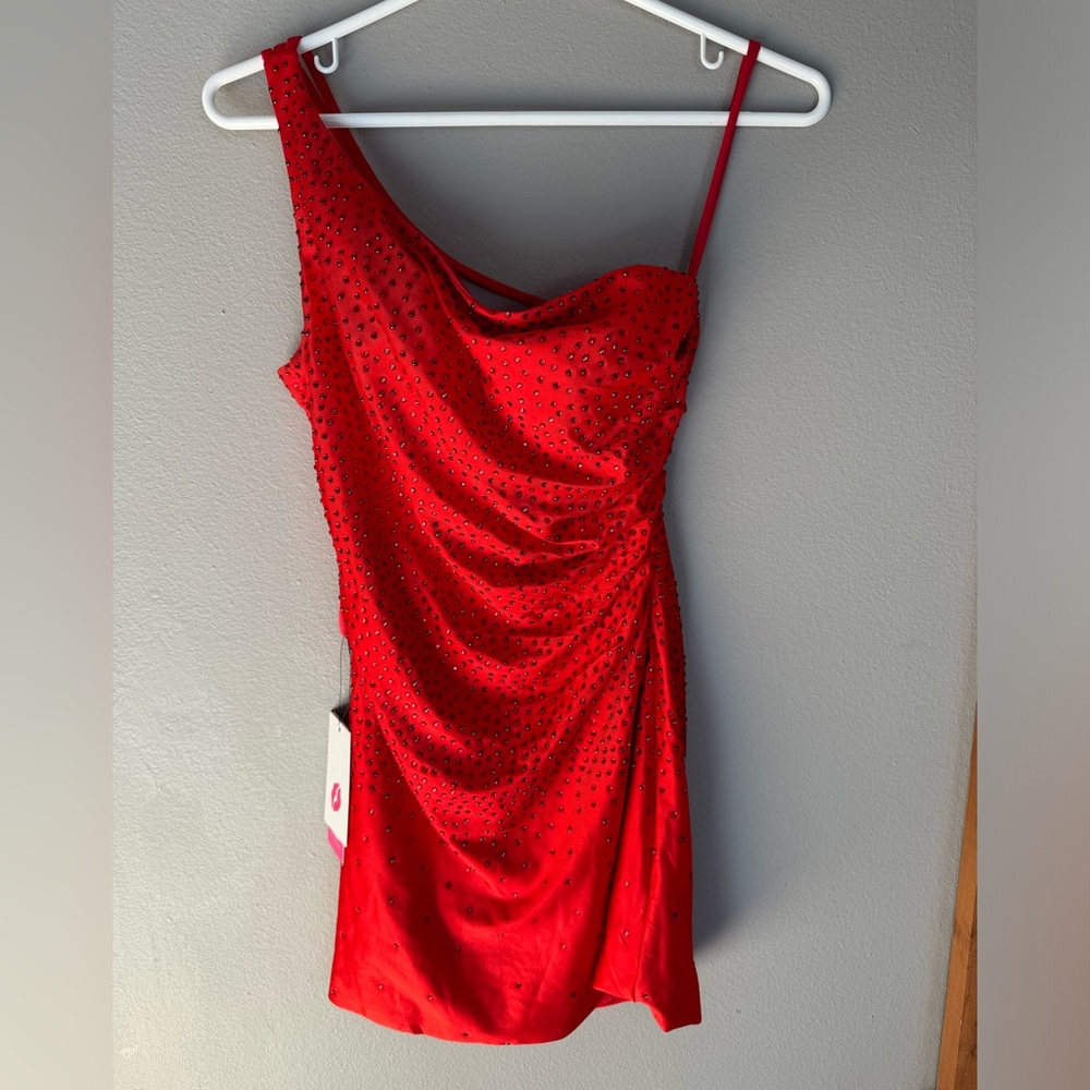 Kiss Prom - Sheath One Shoulder Short Dress